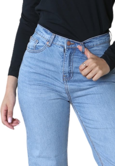 MYT Dames Wide Leg High Waisted Jeans in Lichtblauw - Image 4