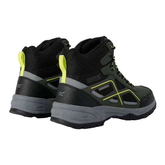 Regatta Mens Vendeavour Walking Boots (Dark Khaki/Lime Punch)