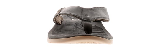 Reef Santa Ana Mens Leather Toe-Post Flip-Flops black - Image 3