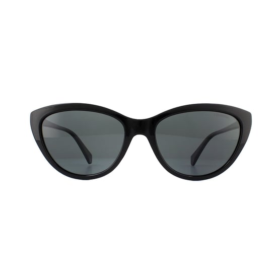 Polaroid Cat Eye Womens Black Grey Polarized Sunglasses