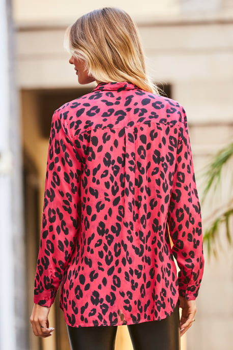 Hot Pink Animal Print Shirt