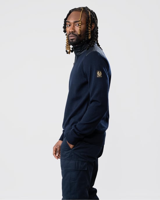 Belstaff Kilmington Mens Quarter Zip Jumper - Image 4