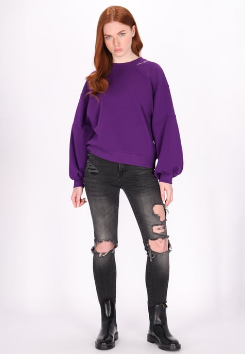 Dreimaster Sweatshirt Dames donkerpaars - Image 2