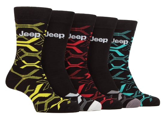 Heren Bamboe Kousen | Jeep | 5-Pack Ademend Vrijetijdssokken voor Elke Dag - Multi - Image 1