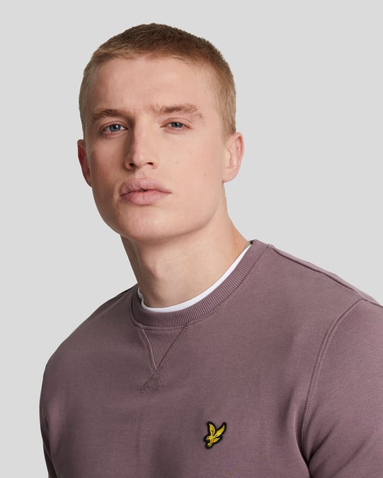 Lyle & Scott merk Highland Mauve paars pull-over sweatshirt - Image 4