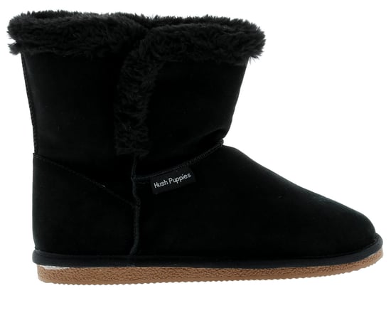 Hush Puppies Ashleigh Imitationspäls Damtofflor I Svart - Image 2