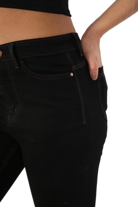 Dames Magic Shaping High Waisted Skinny Jeans in Zwart - Image 5
