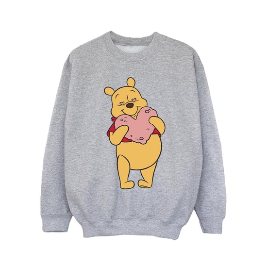 Disney Girls Winnie The Pooh Heart Eyes Sweatshirt (Sports Grey)