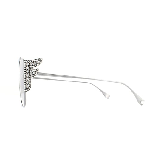 FENDI Zonnebril FF 0380/G/S 6LB IC Ruthenium Grijs Zilver Mirror - Image 3
