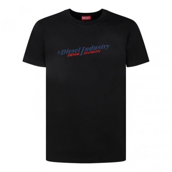 Diesel Industry Denim Logo Black T-Shirt - Image 1