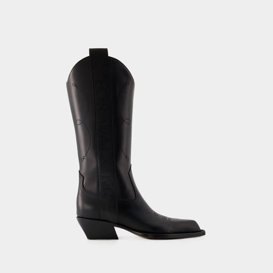 For Walking Boots - Off White - Leather - Black