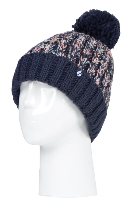 HEAT HOLDERS - Termisk vinterbobblemössa för damer med stor Pom Pom - Image 1