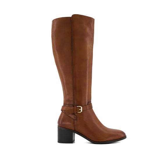 Dune 	Ladies Trusti 2 - Buckle Heeled Knee High Boots - Image 2