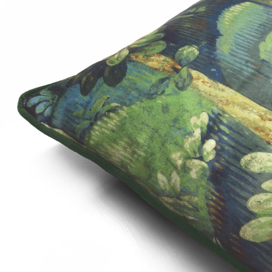Prestigious Textiles Forbidden Forest Tropical Piped Velvet Feather Filled Cushion
