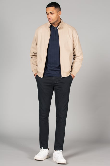 Stone Cotton Funnel Neck With Buttons Jacket