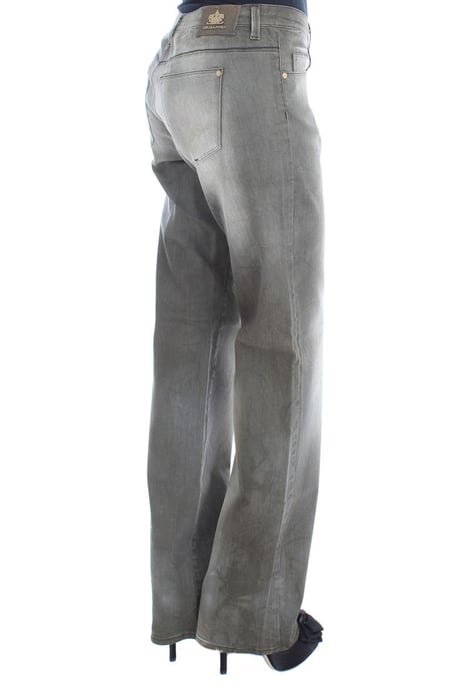 Ermanno Scervino Dam Grå Bomullsblandning Lösa Boyfriend Jeans - Image 4