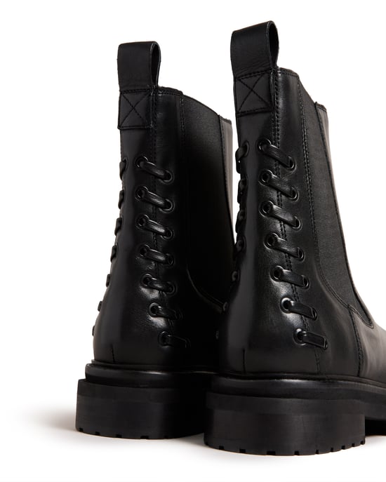 Ted Baker Lukki Chelsea Boot With Whipstitch Detail, Black