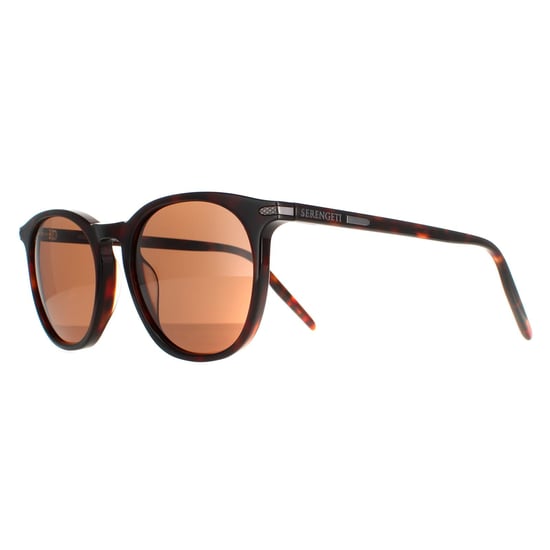 Serengeti Round Unisex Shiny Dark Havana Mineral Polarized Drivers Arlie