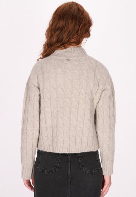 Dreimaster Jumper Dames licht bruin melange - Image 4