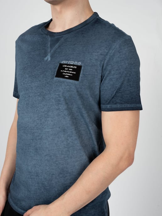 Guess T-Shirt Patch Men's Blue - Image 5