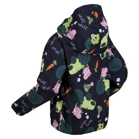 Regatta Childrens/Kids Peppa Pig Tractor Waterproof Jacket (Navy) - Image 3