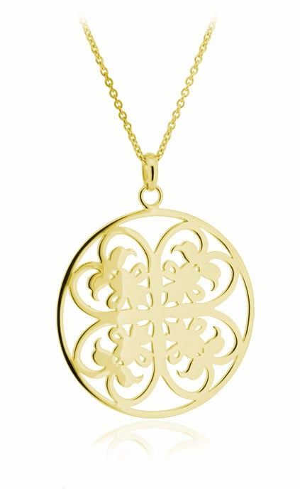 Orphelia Dames 925 Sterling Zilveren Ketting met Hanger - Goud ZH-6035/2 - Image 3