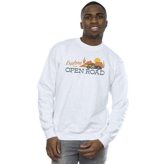 Disney Mens Cars Explore The Open Road Sweatshirt (White)