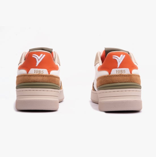 C80 - CASUAL PATCH COLORS Womens Trainers Taupe