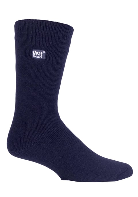 Heat Holders Lite - 3 Pair Multipack Mens Insulated Thermal Socks for Winter | Thin & Warm Socks for Dress Socks - Navy - Image 1