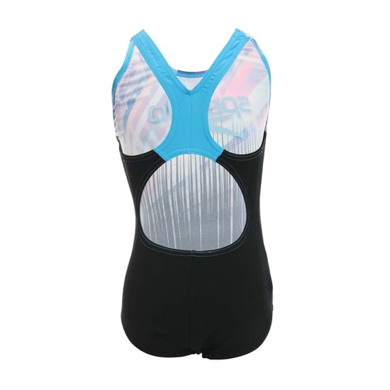 Girl's Speedo Junior Swimsuit in Black purple