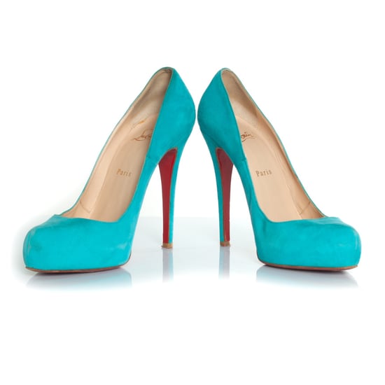Turquoise suède pumps - Image 5