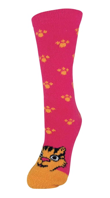 Fluffiga halkfria sockor med djurmotiv för damer / damer - Image 1
