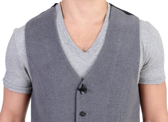 Costume National Gray cotton blend casual vest