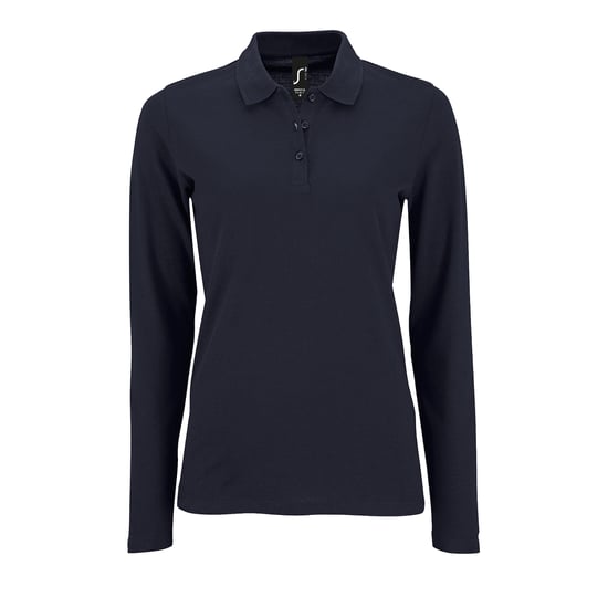 SOLS Dames/dames Perfecte Lange Mouw Pique Polo Shirt (Franse marine) - Image 1