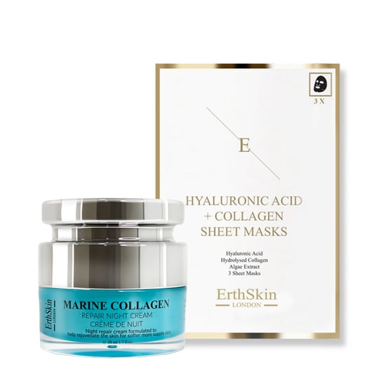 Maritime Kollagen Night Cream 50ml + Hyaluronic Acid & Kollagen Mask - 3 sheets - Image 1
