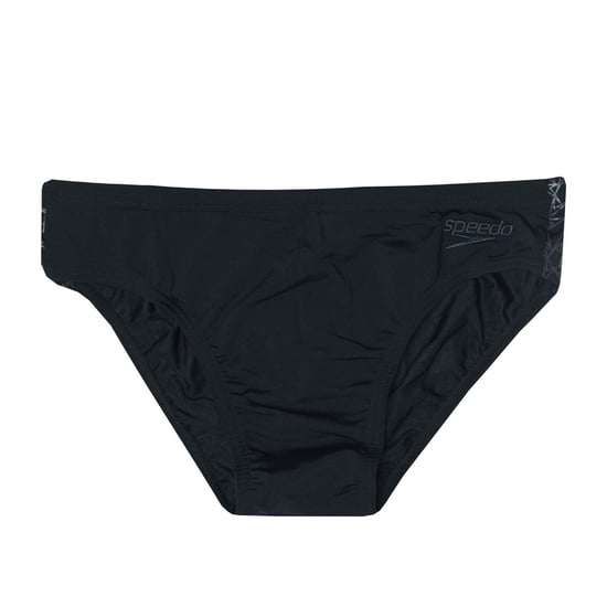 Men's Speedo Boomstar Splice 7cm Swim Brief in Black Grey