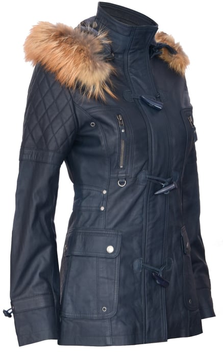 Women's Quilted Leather Park Bag with Hood - Northampton