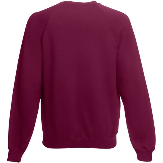 Fruit Of The Loom Heren Raglan Mouwen Belcoro® Sweatshirt (Bordeaux) - Image 2
