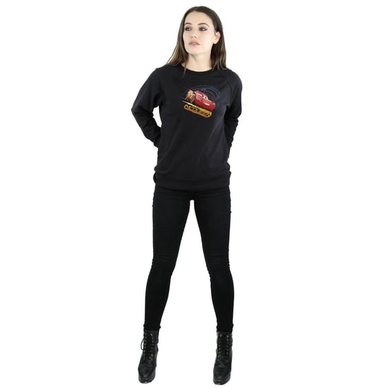 Disney Womens/Ladies Cars Lightning McQueen Sweatshirt (Black)