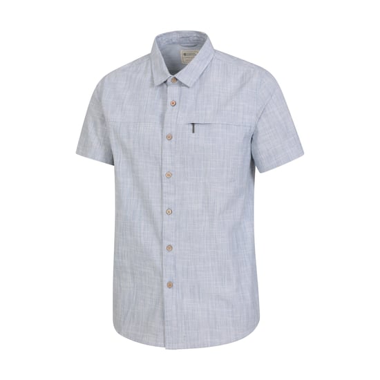 Mountain Warehouse Mens Coconut Slub Short-Sleeved Shirt (Blue)