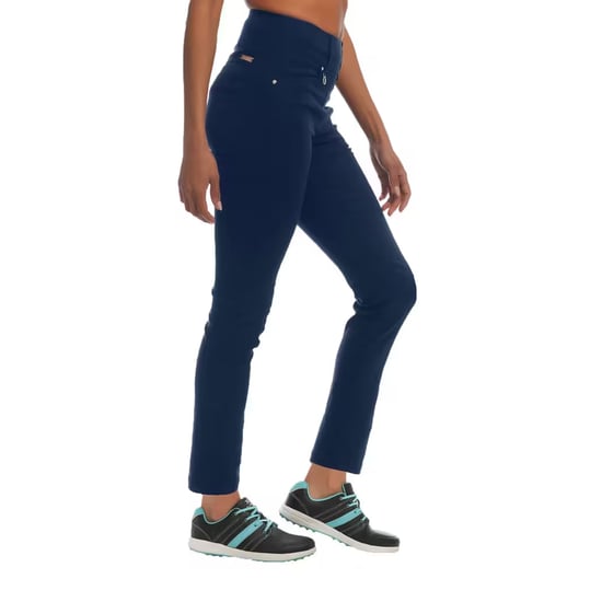 Island Green Womens/Ladies Quick Dry Stretch Trousers (Dark Navy) - Image 3
