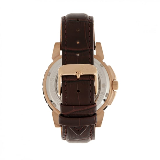 Reign Philippe Automatische Skeleton Leren Band Horloge - Image 2