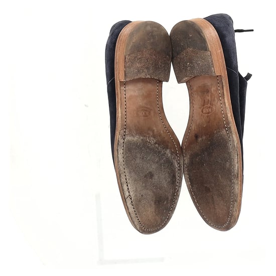 Tod's Lace-Up Derby Shoes in Navy Blue Suede - Image 6