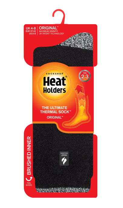 Heat Holders - Ladies Thermal Socks for Winter | Outdoor & Indoor Socks | Cuddly & Fluffy | Gifts for Women - Black / White H&T (Prague) - Image 2