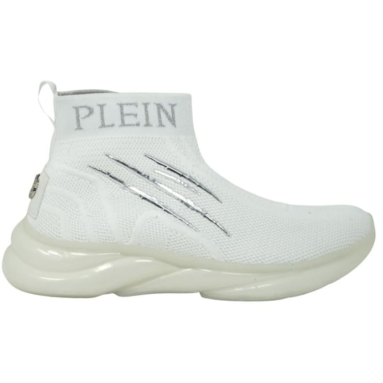 Plein Sport Hi-Top Sock White Sneakers - Image 2