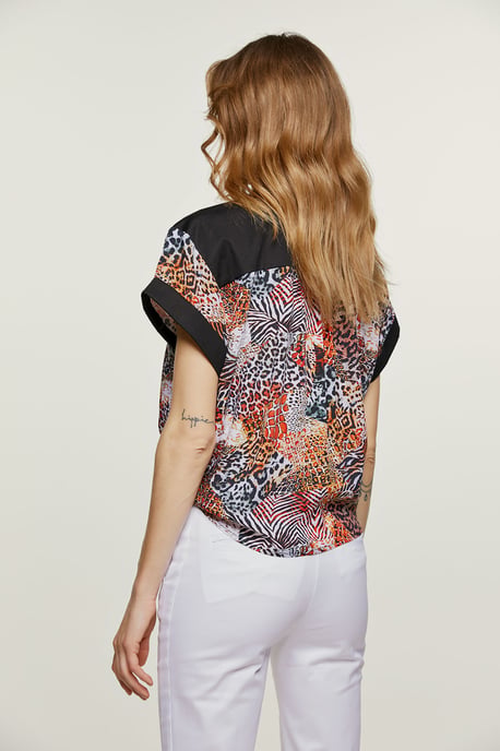 Tie Detail Print Top