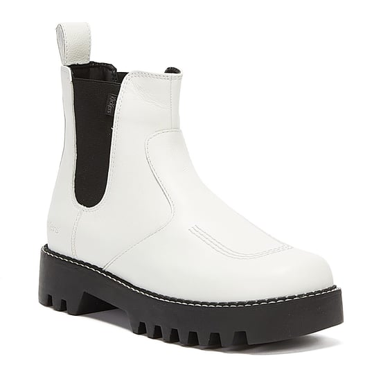 Kickers Kizziie Chelz Womens White Boots - Image 2