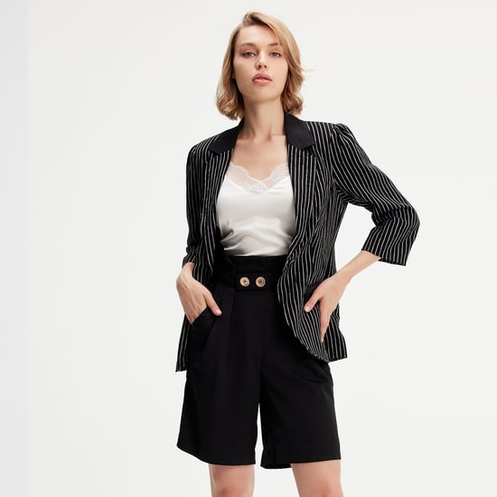 Bi-material Striped Jacket - Image 5