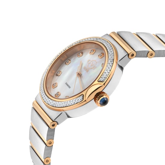 GV2 Women's Sorrento Diamond Swiss Quartz White MOP Dial Watch