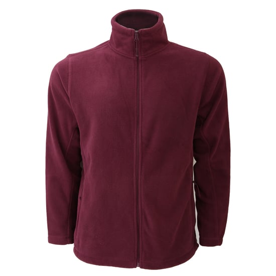 Russell Mens Full Zip Outdoor Fleece Jacket (Burgundy) - Image 1